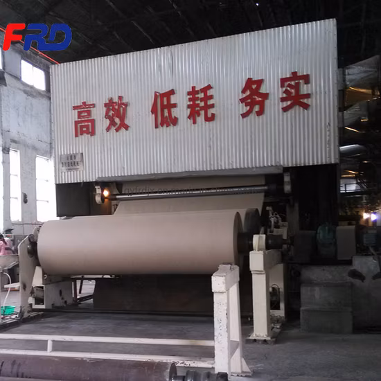 Fábrica de papel de pequena escala Resíduos de papelão Reciclagem de celulose de palha de arroz Testliner Canelado ondulado Kraft Rolo de papelão Fabricação Produção Fazendo Máquina de papel